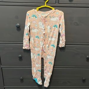 Posh Peanut - Pink Unicorn Footie 12-18 month